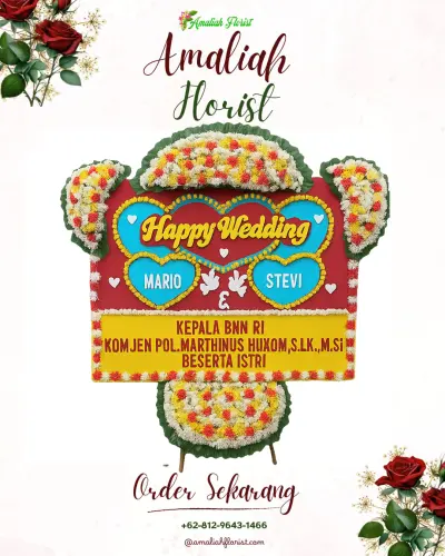 Karangan Papan Bunga Pernikahan di Cikiruh